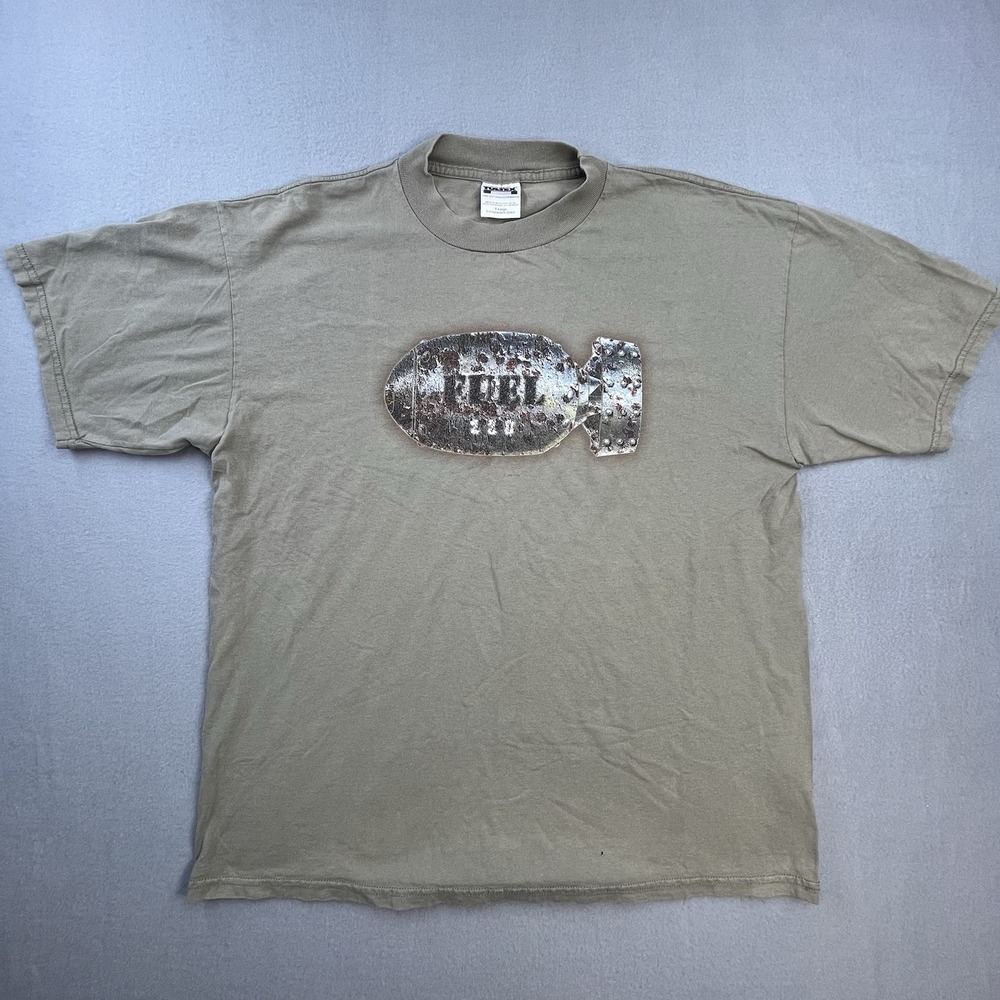 Vintage Fuel Sunburn 1999 World Tour Shirt Mens XL Green Rock Band Concert 90s